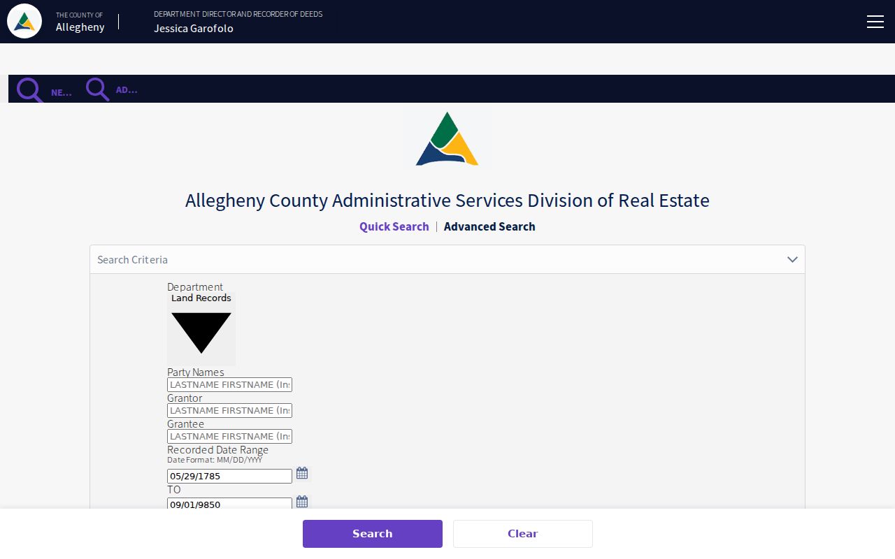 McCandless Township previous residents search in Allegheny grantor-grantee records