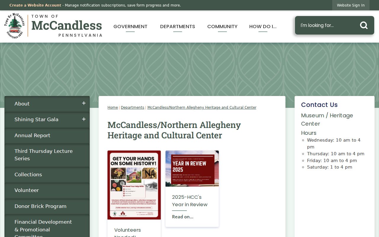 McCandless Township city directory family-history research at the Heritage Center